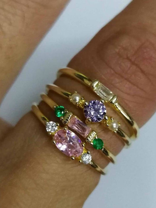 Set Damen Ringe mit Zirkonia
