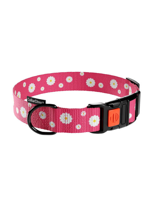 Nylon Hundehalsband Schnalle Verstellbarer Halsumfang 45.7-66 Cm Rosa