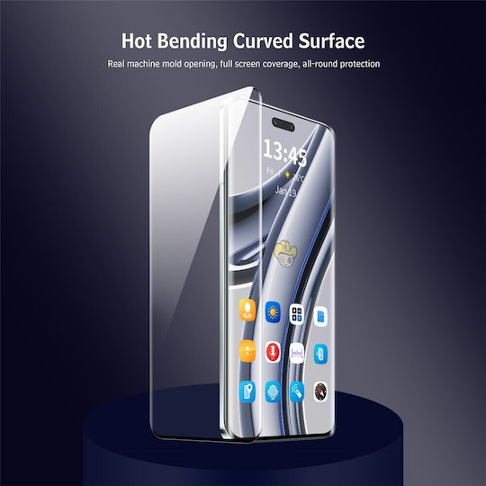 Enkay Full 2 Τεμαχια Tempered Glass Honor Magic 7 Lite 5g X9c 5g X60 Pro 5g Support Fingerprint Unlock Black