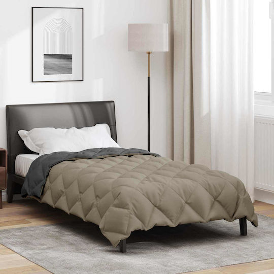 vidaXL Duvet Cover Single 135x220 Light Grey, Anthracite