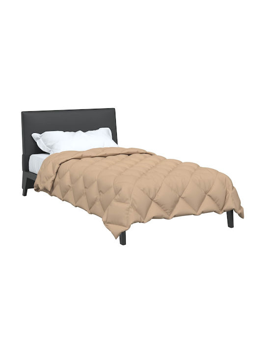 vidaXL Bettbezug Einzelbett 135x200 Taupe