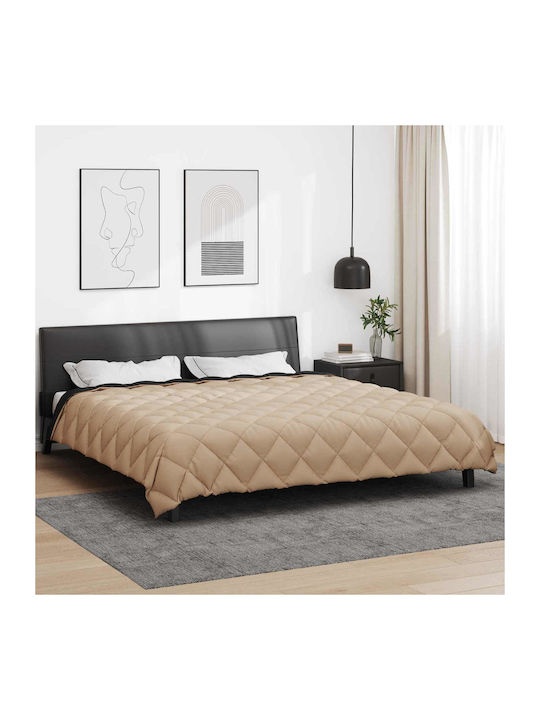 vidaXL Duvet Cover Double 200x200 Black and Tan