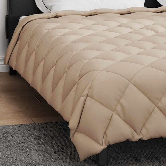 vidaXL Duvet Cover Double 200x220 Taupe