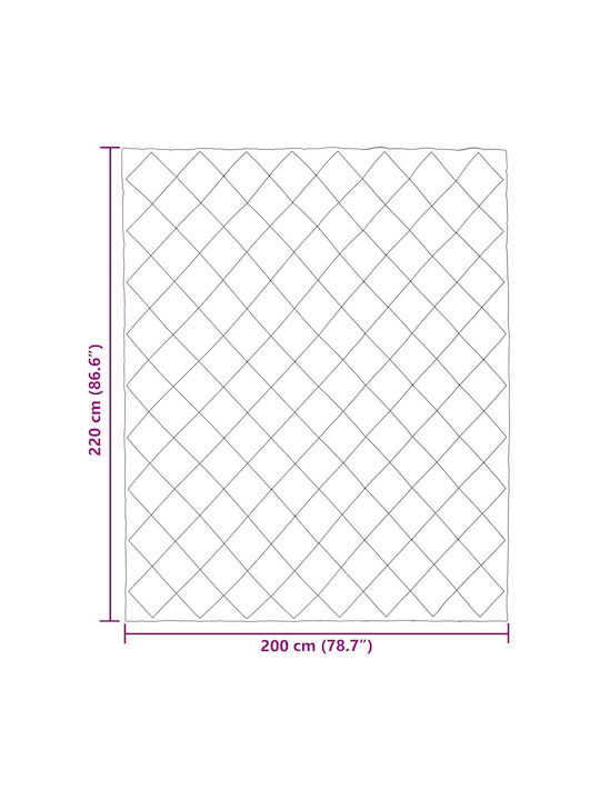 vidaXL Плик за Завивка Двоен 200x220 Taupe