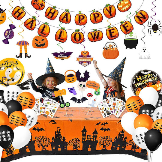 Halloween Decoration Set Kids Garland Balloons Props