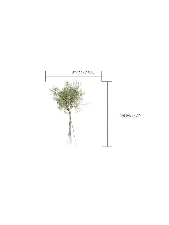 Decomagia Dekorative Künstliche Blumen & Pflanzen Zweigstelle Getrocknet Grünes 45cm