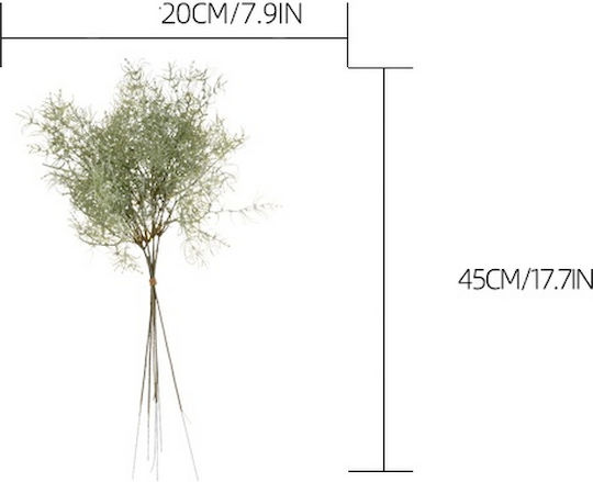 Decomagia Dekorative Künstliche Blumen & Pflanzen Zweigstelle Getrocknet Grünes 45cm