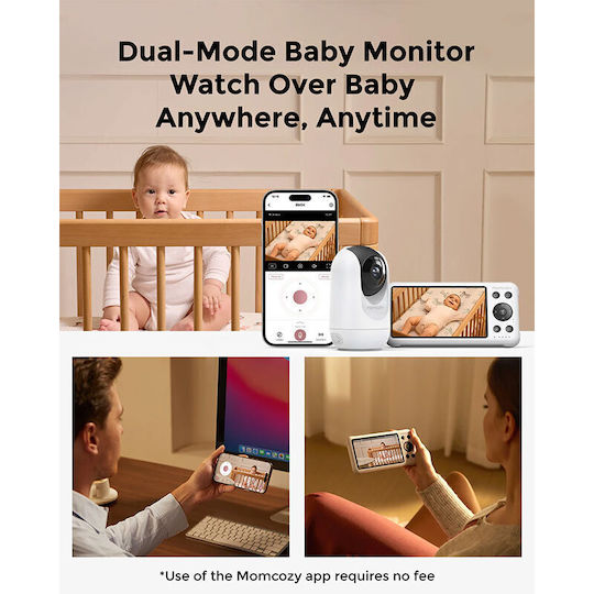 Momcozy Ασύρματη Ενδοεπικοινωνία Μωρού με Αμφίδρομη Επικοινωνία & Νανουρίσματα