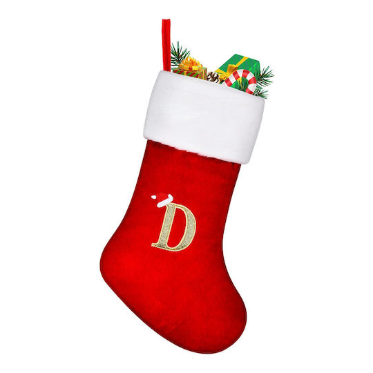 Große Weihnachtliche Dekorationssocke 45 Cm Rote Weihnachtsbrief D
