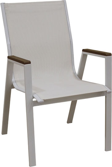 White Outdoor Chair 24 Pieces 74x56x90cm