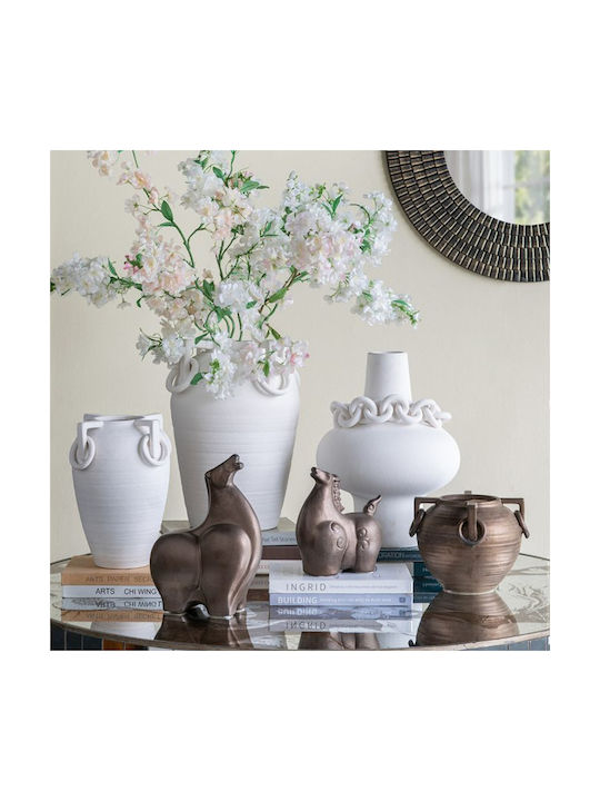Artekko Decorative Vase Candia White 31x31x40cm