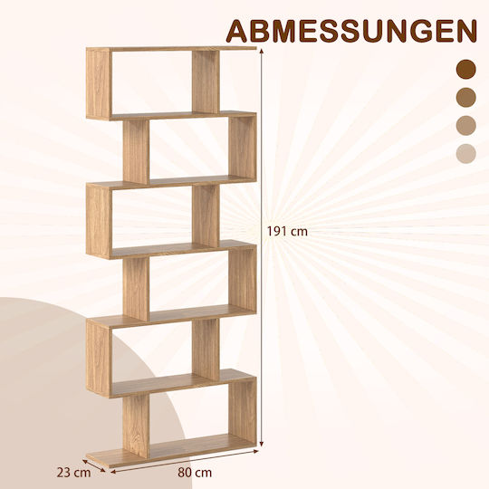 Bibliothek Natürliche Farbe 80x23x191cm