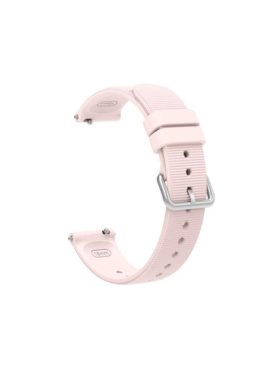 Μονόχρωμο Λουράκι Ρολογιού Σιλικόνη Υφή Xiaomi Watch S4 41mm Ροζ