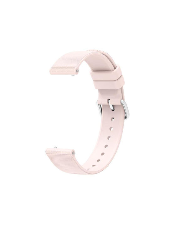 Μονόχρωμο Λουράκι Ρολογιού Σιλικόνη Υφή Xiaomi Watch S4 41mm Ροζ
