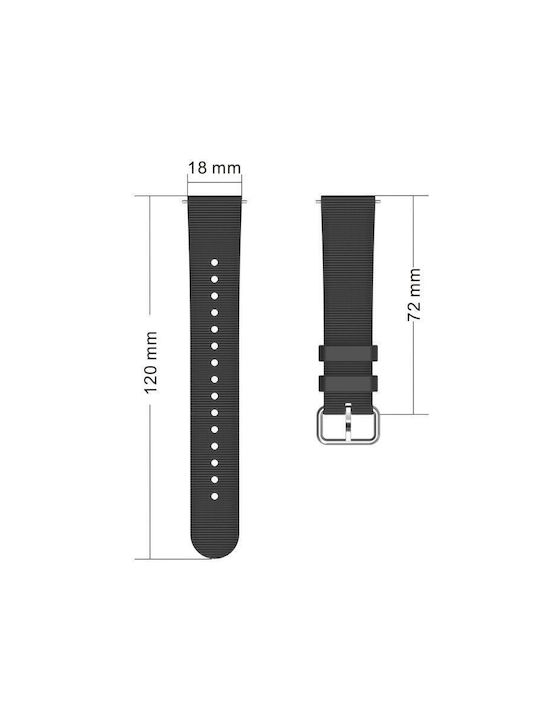 Μονόχρωμο Λουράκι Ρολογιού Σιλικόνη Υφή Xiaomi Watch S4 41mm Μαύρο