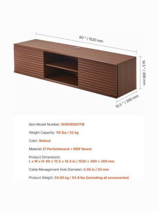 TV Stand Brown M152xP39xH36.8cm