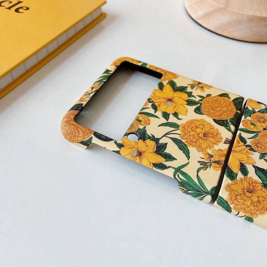 Small Floral Shockproof Back Cover Plastic Black (Galaxy Z Flip3)