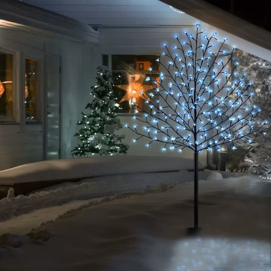 Christmas Decorative Tree Monzana 220 Cm Blue LED Lighting Remote Control Indoor Outdoor