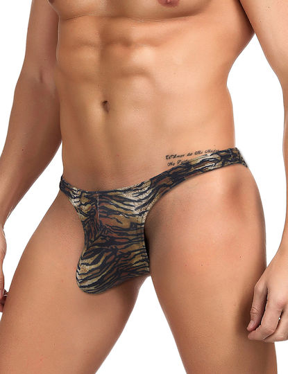 Comfort Ανδρικό Sexy String Καφέ