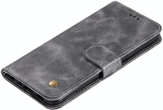 Redmi K20 Pro Retro Copper Button Book Δερματίνης / Δερμάτινο / Σιλικόνης Γκρι (Xiaomi Redmi K20 Pro)