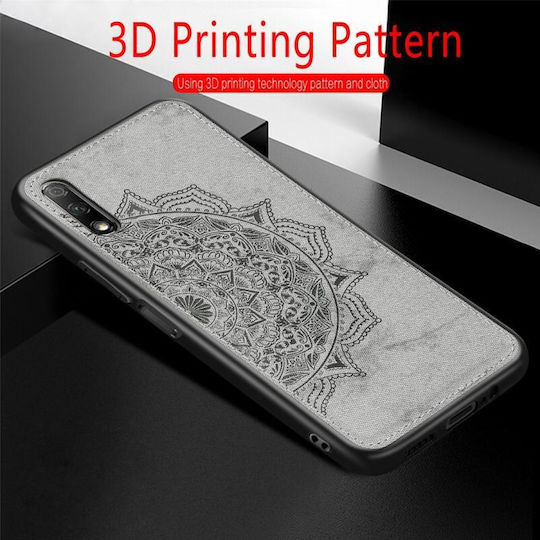 Embossed Mandala Pattern Back Cover Plastic / Silicon / Tesatura Magnetic Gri (Honor 9X)