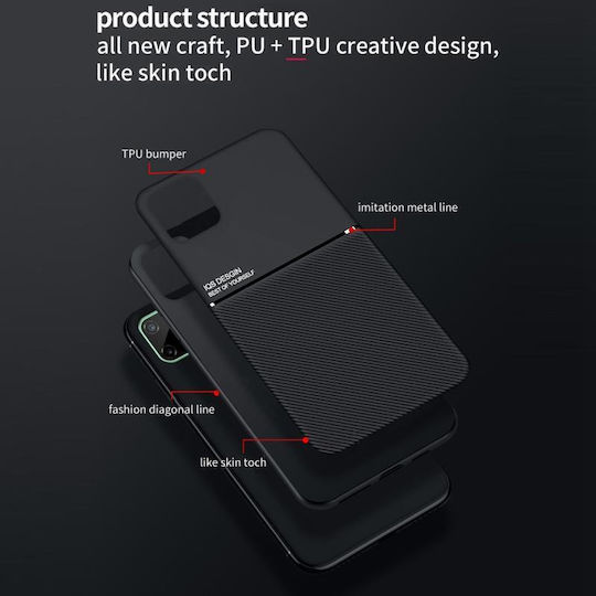 Classic Back Cover Plastic / Silicone Magnetic Black (Realme C11)