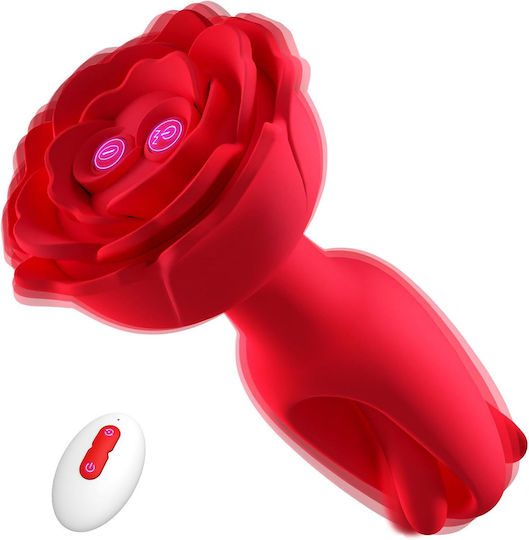 Anal Plug mit kabelloser Funktion und Vibration Rosa