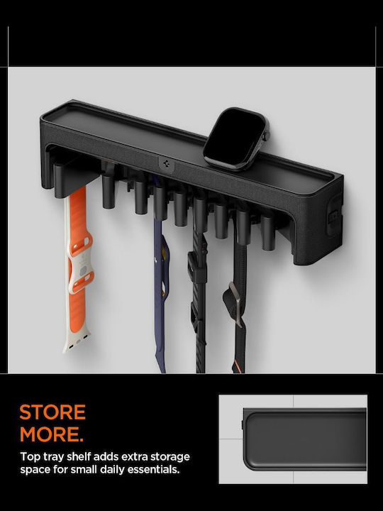 Spigen Sgp Wall Organizer Stand Mounted Apple Watch Band S341 Top Shelf Tray Black Amp09445