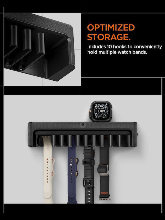 Spigen Sgp Wall Organizer Stand Mounted Apple Watch Band S341 Top Shelf Tray Black Amp09445