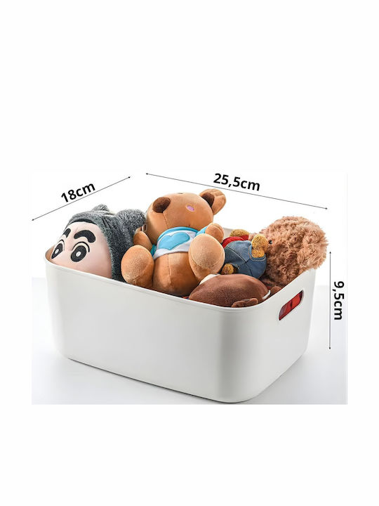 Verk Group Aufbewahrungskorb Kunststoff Weiß 27.5x22x14.5cm 1Stück