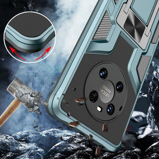 2 Umschlag Rückseite Kunststoff / Silikon Magnetisch Schwarz (Huawei Mate 40 Pro)