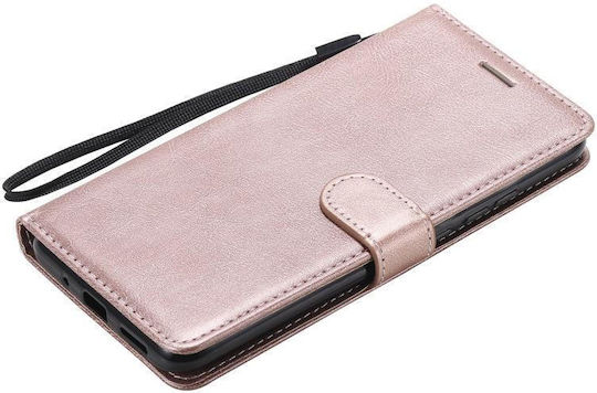 Xiaomi Redmi 9c Pure Horizontal Flip Protective Leather Case with Card Slots & Wallet & Photo Frame & Lanyard Rose Gold