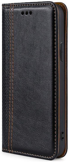 Grid Texture Книга Силикон / Кожа Черен (OnePlus 8T)