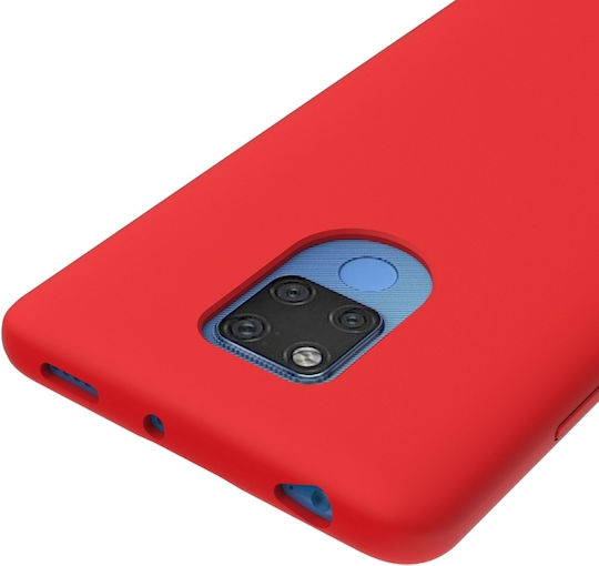 Pure Color Liquid Back Cover Silicone Red (Huawei Mate 20)