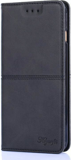 Back Cover Leather / Synthetic Leather / Silicone Black (Vivo Y35 )