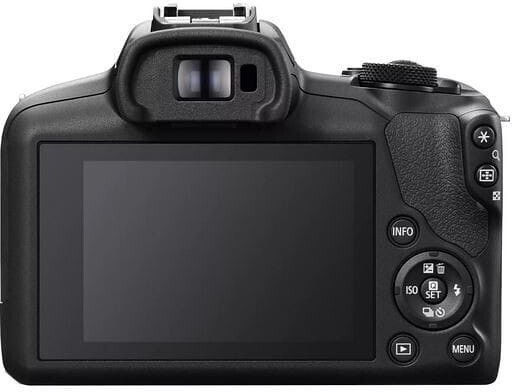 Canon EOS R100 Mirrorless Camera Kit (RF-S 18-45mm f/4.5-6.3 IS STM + RF 75-300mm f/4-5.6 IS STM) Black