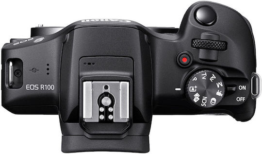 Canon EOS R100 Mirrorless Camera Kit (RF-S 18-45mm f/4.5-6.3 IS STM + RF 75-300mm f/4-5.6 IS STM) Black