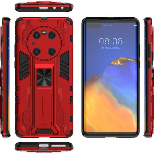 Supersonic Umschlag Rückseite Kunststoff / Silikon Rot (Huawei Mate 40 Pro)