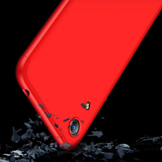 Three Stage Splicing Full Coverage 360 Full Cover Plastic Red (Honor Play)