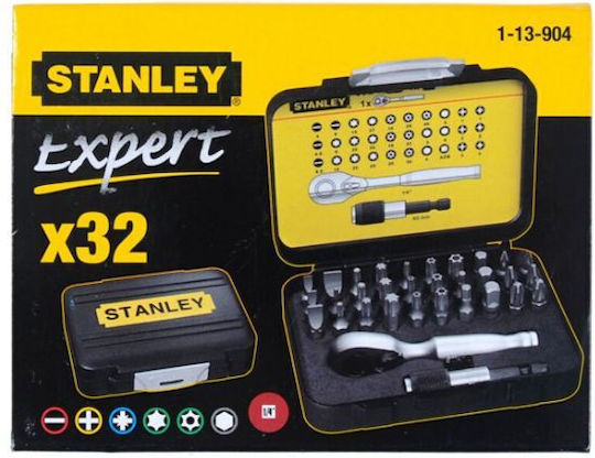 Stanley Ratschen- & Steckschlüssel-Sets 1\4" 32Stück