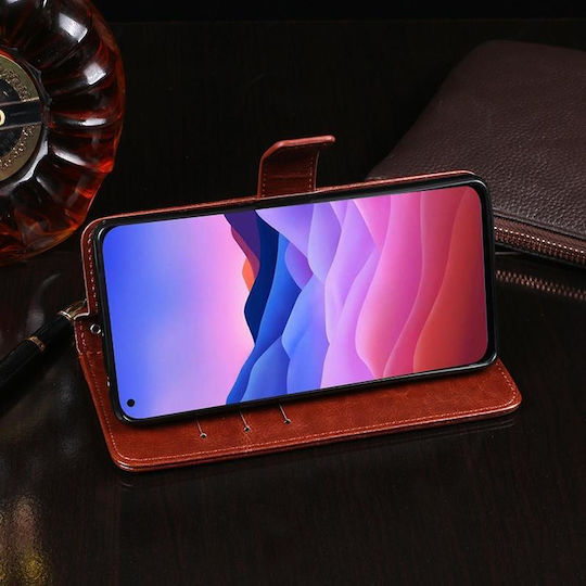 V 2020 Idewei Book Δερμάτινο Κόκκινο (ZTE Blade V 2020 (idewei))