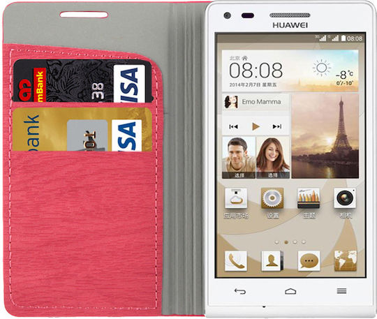 Back Cover Ξύλινο Μωβ (Huawei Ascend G6)