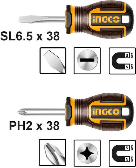Ingco Σετ 2 Κατσαβίδια