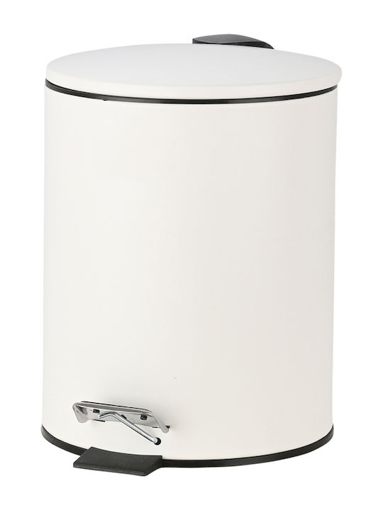 Bathroom Trash Can Classic Soft Close 5L Matte White