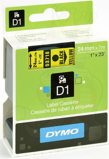 Dymo Ταινία Ετικετογράφου 7m x 24mm σε Κίτρινο Χρώμα Συμβατή με Dymo D1