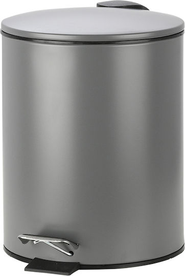 Coș De Hârtie Pentru Baie Classic Închidere Lentă 5 L Mat Gri