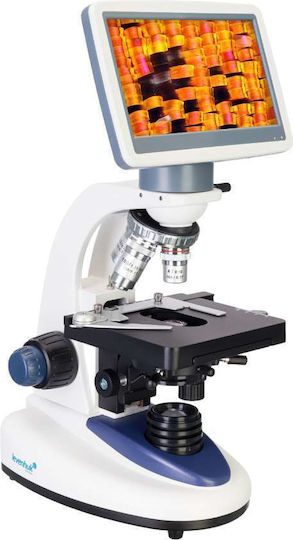 Digital Microscope Levenhuk D95l 40-1000x Optical Magnification 2000x Digital 4x Objectives 7-inch Color Screen 2 Mpix Digital Camera Abbe Condenser N.a 1.25 Iris Diaphragm Filter Holder