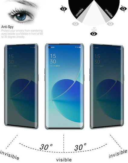 5g 3D 0.3mm Privacy Tempered Glass (Oppo Reno6 Pro)