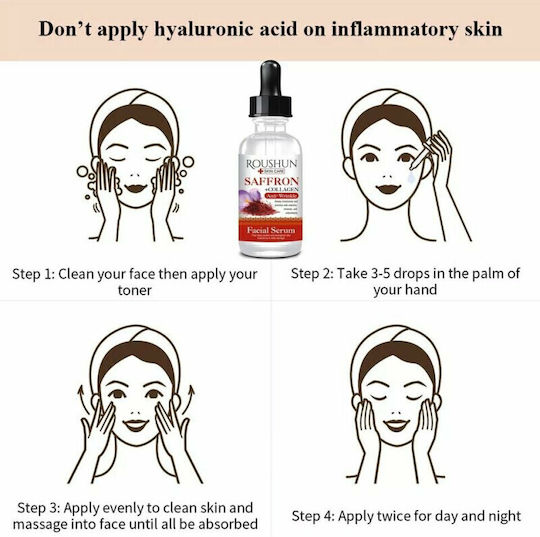 Serum Facial Șofran Colagen Hidratant Anti-rid Roushun 30 Ml