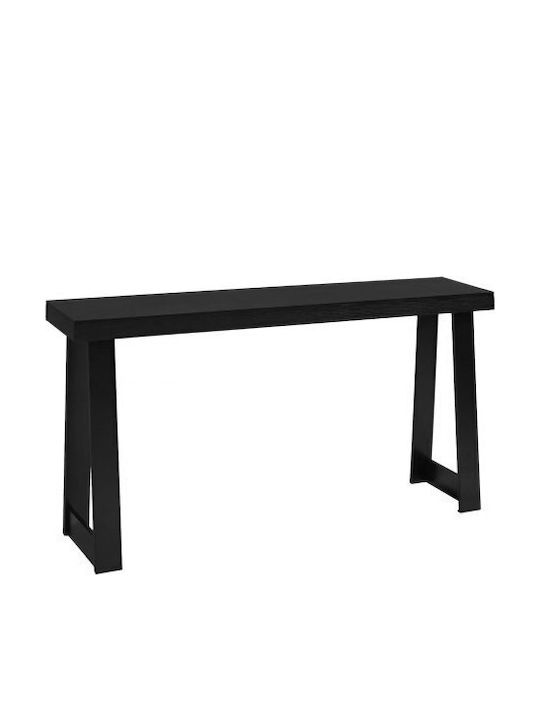 Wooden Console Table Black L140xW30.5xH55.1cm